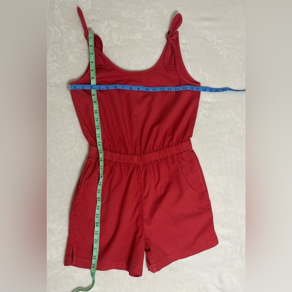 Madewell Red Jumpsuit Relaxed Fit Romper - Picture 6 of 7